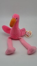 Ty Beanie Babies - &quot;Pinky&quot; the Flamingo ; 1995 ; 3rd Gen.  Swing Tag - £23.07 GBP