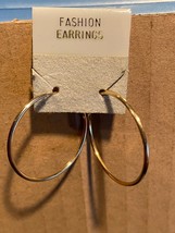 Thin Gold Hoop Earrings *New/Unused* DTC - £7.98 GBP