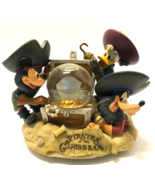 Disney Mickey Goofy Donald PIRATES OF The CARIBBEAN Snow Globe Figurine ... - £47.46 GBP