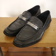 Calvin Klein Cordell 34F0254 Black Leather Horsebit Mens Dress Loafers 8... - $36.99
