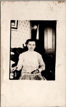 Odd Orb or Formation Illinois Darling Girl Leola Plaid Dress Photo Postcard A30 - £15.94 GBP