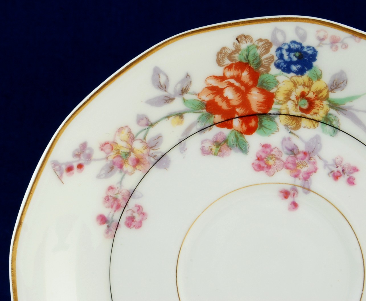 Theodore Haviland Jewel Saucer Cream Rim w Floral Limoges 1930s Item image 2