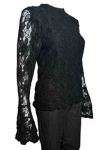 New Altar&#39;d State Lace Long Flare Sleeve Dress S Small Black - £12.52 GBP
