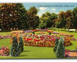 Flower Gardens at Potter Park Lansing Michigan MI UNP Linen Postcard S13 - $2.92