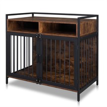 Large Dog Crate Wooden Kennel Heavy Duty Cage With Tray End Table Pet Furniture - £157.26 GBP