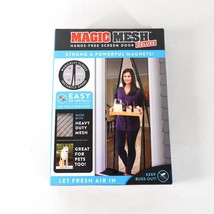 Magic Mesh Deluxe Hands Free Magnetic Screen Door 83&quot;x39&quot; Black - £10.47 GBP