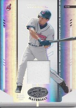 2004 Leaf Certified Materials Mirror Fabric White O Vizquel 145 Indians 126/200  - £3.14 GBP