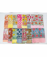 Hand Block Print Scarves Indian Cotton Sarong Handmade Beach Pareo Scarf - $18.44 CAD+