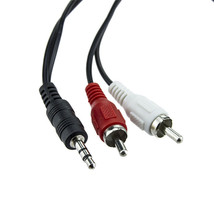 3.3Ft 3.5Mm Aux Male To 2 Rca Red White Male Audio Cable For Speaker Pc Car Mp3 - £12.64 GBP