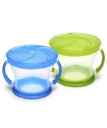 Baby Snack Cup Container BPA Free No Spill Toddler Hot Snacker Bowl 2PCS New - £11.82 GBP