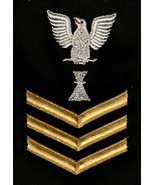 USN  RATING BADGE PH1 PHOTOGRAPHER&#39;S MATE PO1  E-6 GOLD ON BLACK MALE - €8,43 EUR