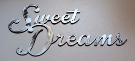 Sweet Dreams Metal Wall Decor Accents Polished Steel 21&quot; wide - £27.01 GBP