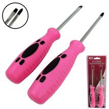 2 PC Ladies Pink Screwdriver Set Phillips Slotted Flat Head Womens Home ... - £19.97 GBP