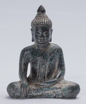 Antik Khmer Stil Bronze Enlightenment Angkor Wat Buddha Statue - 14cm/15.2cm - £158.82 GBP