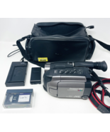 Working JVC GR-AXM70 Camcorder VHS-C Compact w/ Bag Battery Charger Camera - $140.42 CAD