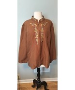 Adrian Delafield By Haband 100% Cotton Embroidery Shirt Jacket - €18,78 EUR