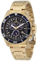 NEW Invicta 11288 Men&#39;s Pro Diver Watch Analog Chrono Day Date IP Gold Band SS - £71.18 GBP
