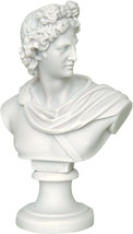 Greek God Of Music Apollo / Alabaster Bust Statue / Sculpture 31cm /12.2&#39; - £97.15 GBP