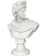 Greek God Of Music Apollo / Alabaster Bust Statue / Sculpture 31cm /12.2&#39; - £95.60 GBP