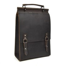 Crazy Horse Leather Bag Men School Backpack 2022 New Vintage Handmade Cowhide So - £156.89 GBP
