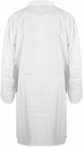 Disposable Lab Coats 42&quot; Long 60ct White 2XL PPE Gowns w/ Stand-Collar Elastic - £178.50 GBP