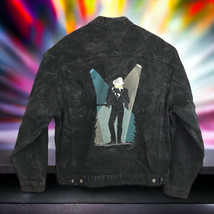 Allen Jackson Mens Jacket Size XL Black Denim Long Sleeve Button Up Tour Jacket - £60.50 GBP