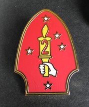 Vietnam 2nd Marine Division Mardiv Marines Large Lapel Pin Badge 1.1 X 1.5 Inch - £5.14 GBP