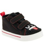 Wonder Nation Infants Boys Casual Hi-Top Monster Shoes Size 4 Black &amp; Re... - £11.40 GBP