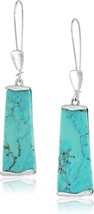 Robert Lee Morris Turquoise Silver Tone Dangle Earrings NWT - £19.57 GBP