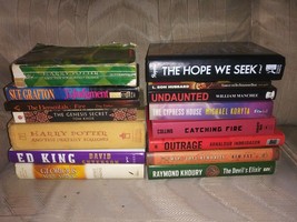 Lot Of 15 Fiction Books Novels Paperback Hardcover Mix Free Shipping  - £34.95 GBP