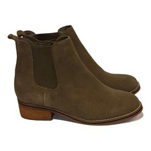 AQUA College Lori Booties Womens 6 M Olive Green Waterproof Suede Ankle Boots - £31.64 GBP