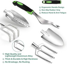 Garden Tool Kit 8 Pieces Garden Tool Set with Non Slip Rubber Grip Aluminum Allo - £38.32 GBP