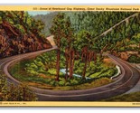 Loop Over on Newfound Gap Hwy Great Smokey Mountains UNP Linen Postcard V22 - £1.51 GBP