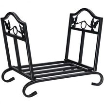 Foldable Firewood Log Rack Steel Wood Storage Holder - $60.37