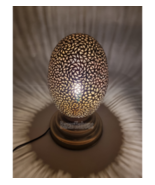 Golden Egg Copper Table Lamp, Traditional craftsmanship, Accent lighting... - $164.12 CAD