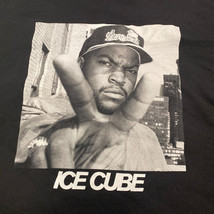 Ice Cube Women&#39;s Black NWA Peace Sign Short Sleeve Tee Tshirt Size 2XL - £13.79 GBP
