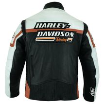 Men&#39;s H-D Raceway Screaming Eagle Leather Jacket For Men , Biker Jacket - £95.92 GBP