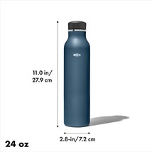 OXO Strive 24oz Insulated Water Bottle with Standard Lid - Dark Cobalt - £14.39 GBP