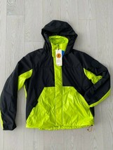Save The Duck Ultra Light Hooded Jacket Black / Lime ( L )  - £72.26 GBP