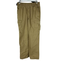 Place Boys Cargo Pants Size 12 Husky 100% Cotton Adjustable Waist Khaki - £12.47 GBP