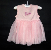 Walt Disney World Pink Princess Tu Tu Tulle Dress Baby Girl 6 Eos Crown Sparkle - £12.37 GBP