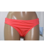 NEW Bar III Strawberry Ruched Sash Tab Sides Hipster Bikini Swim Bottom L Large - $14.80