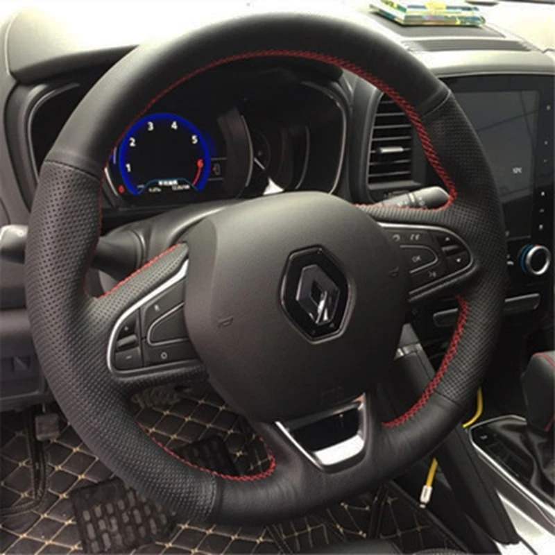 Customize Microfiber Leather Car Steering Wheel Cover For Renault Kadjar Koleos - £17.52 GBP