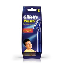 Gillette  Presto Manual Shaving  with styling back blade for Perfect   5 Pcs - £14.24 GBP