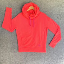 The North Face Hoodie Women M Pink Peach Cowl Neck Hooded Pocket Logo Sw... - £12.60 GBP