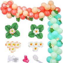 Tropical Balloon Garland Arch Kit, Hawaii Jungle Luau Moana Balloon Garland Palm - £15.67 GBP