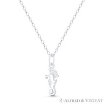 Baby Seahorse Sealife Boho Beachbum 18x6mm Pendant in Italy .925 Sterling Silver - £8.48 GBP+