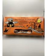 Vintage Decorative Halloween  Pumpkin 10 Light Set Blow Molds NIB Holida... - $17.82