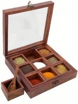 Wood Spice Box Container | free shipping - £37.46 GBP