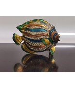 Keren Kopal Golden Fish Decorated Austrian Crystals Enamel Trinket Jevle... - €56,93 EUR